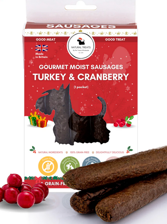 Turkey & cranberry moist sausages