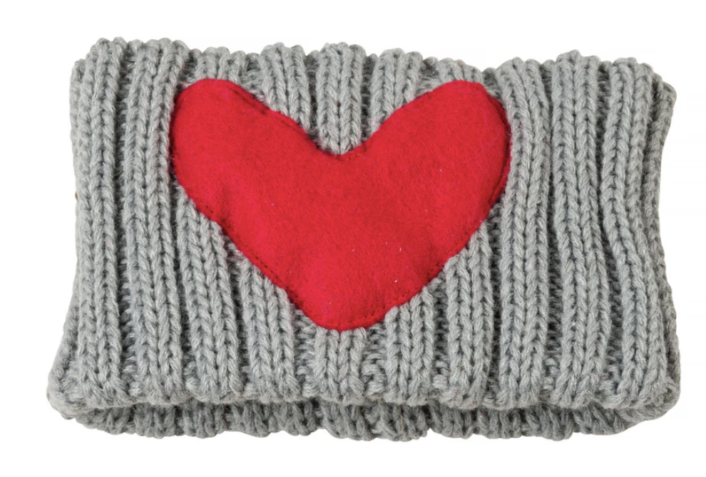 Grey Heart Snood