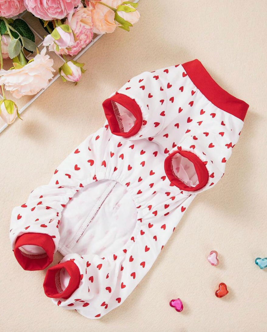 Valentines bow pyjamas