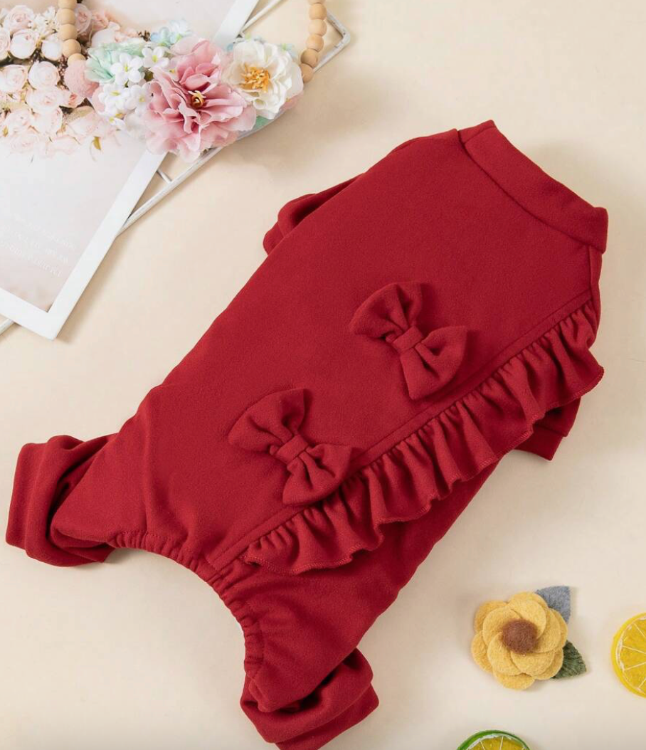 Valentines bow pyjamas