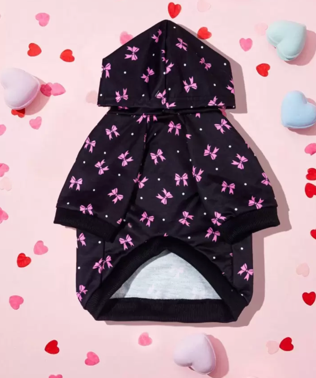 Black bow hoodie