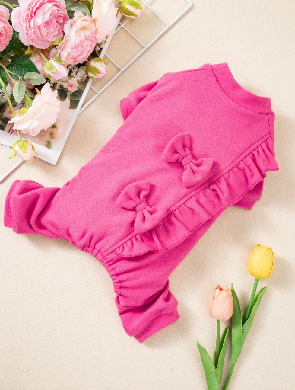 Coquette Bow Pyjamas Hot Pink