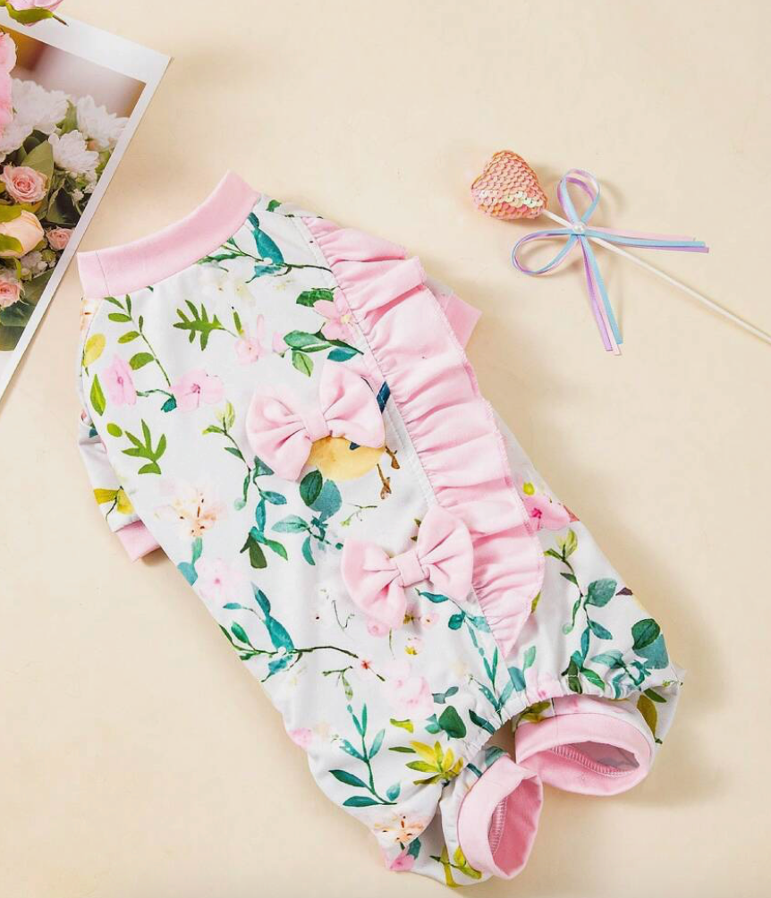 Floral Coquette Bow Pyjamas