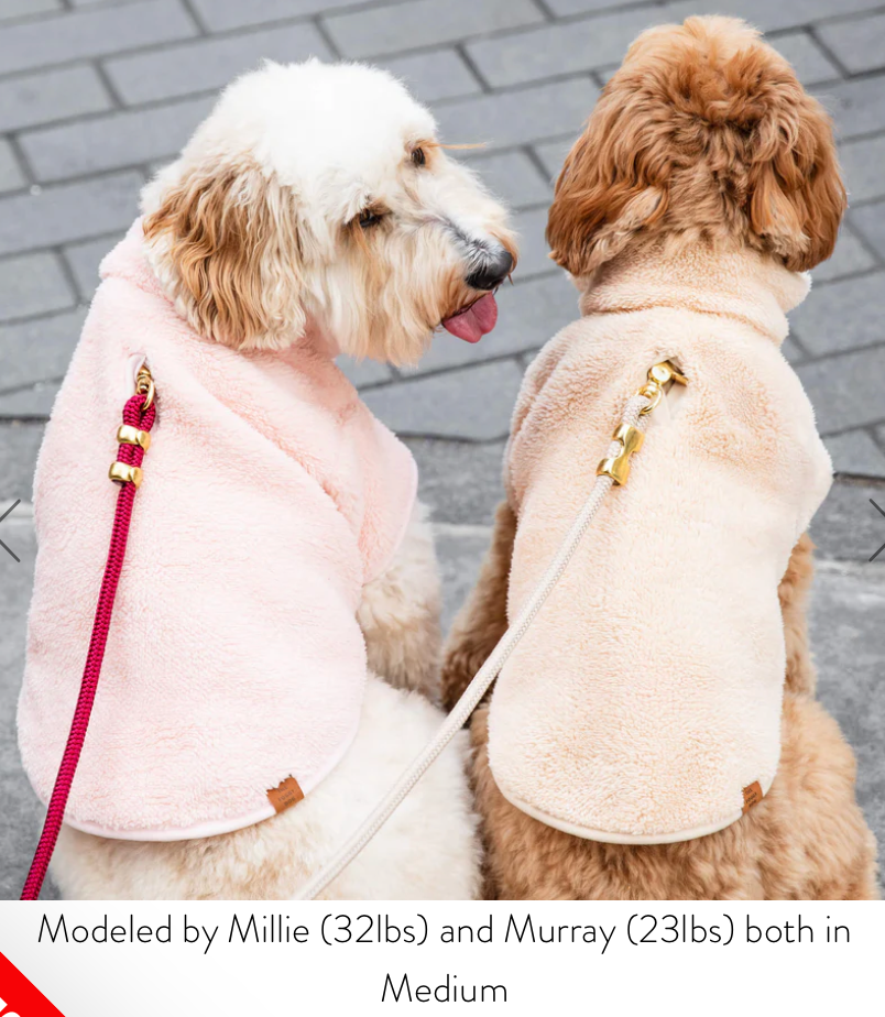 Pink Quarter-Zip Sherpa Dog Jacket