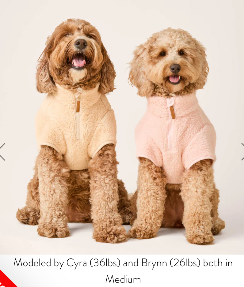 Pink Quarter-Zip Sherpa Dog Jacket