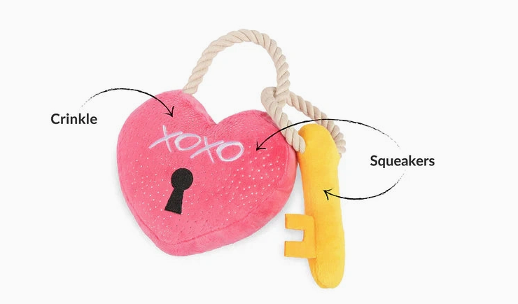 Love Bug Love You A Lock dog toy