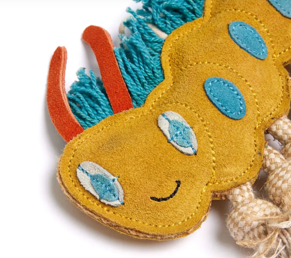 Clara the caterpillar eco dog toy
