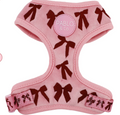 Velvet Blush Bows adjustable dog harness