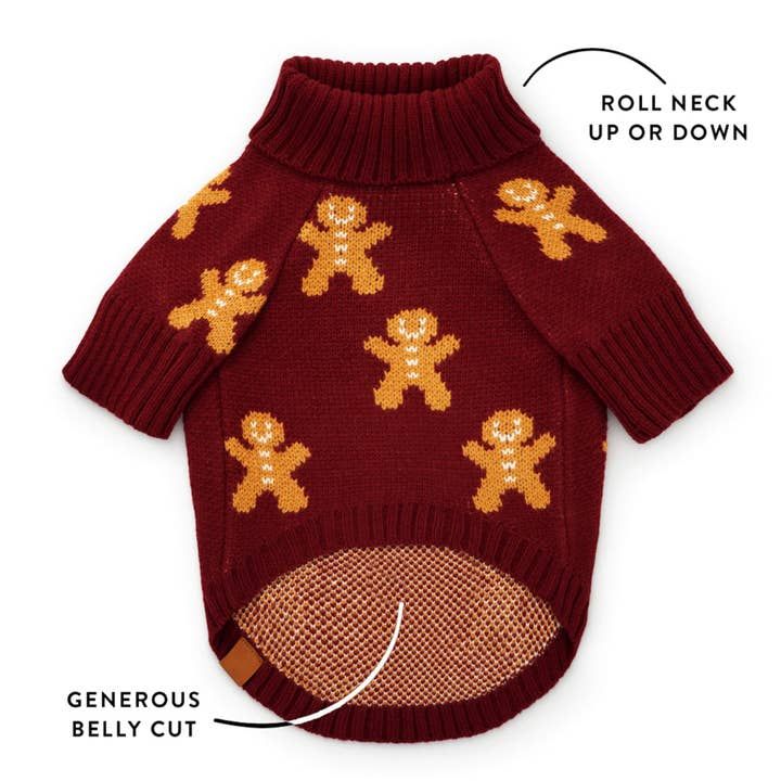 Gingerbread man dog jumper