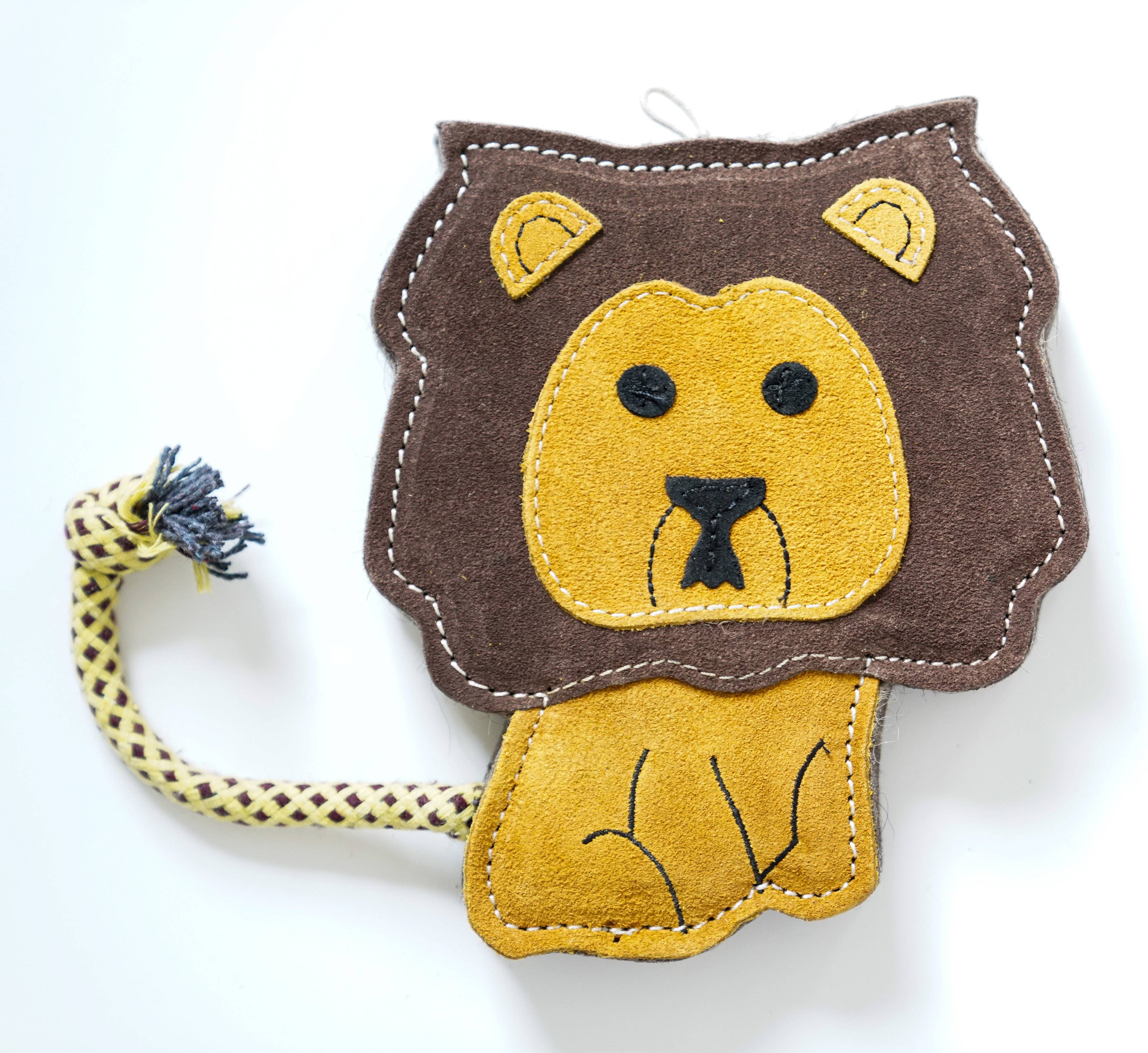 Howard the Lion shaped Tough Eco Dog Toy