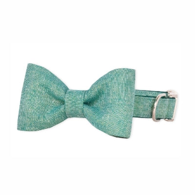Green Glitter bow tie dog collar