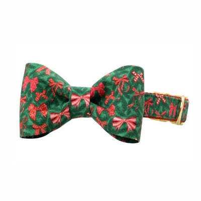 Crew Lala Christmas bow tie collar
