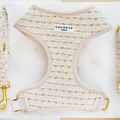 Vanilla Textured Tweed Adjustable Neck HARNESS