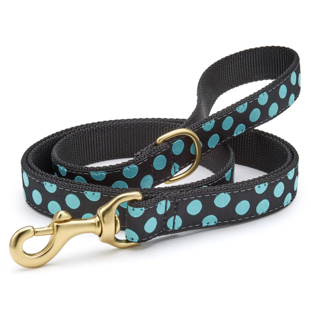 Black and aqua dot lead