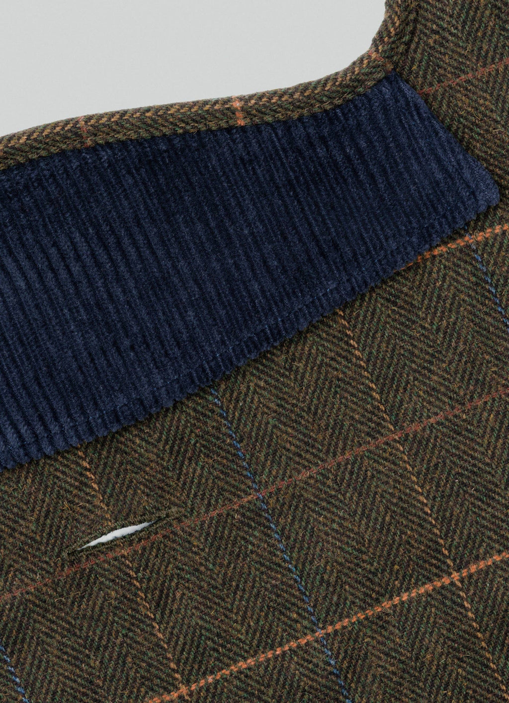 Hackett x Hugo Hudson Dark Green Checked Tweed Dog Jacket