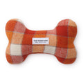 Pumpkin Spice Plaid Flannel Dog Squeaky Toy