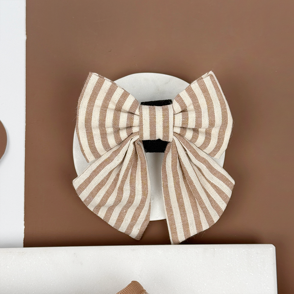 London Linen Stripes Sailor Bow Tie