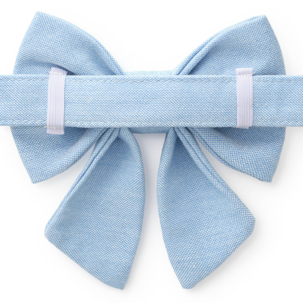 Daisy Embroidered Lady Dog Bow