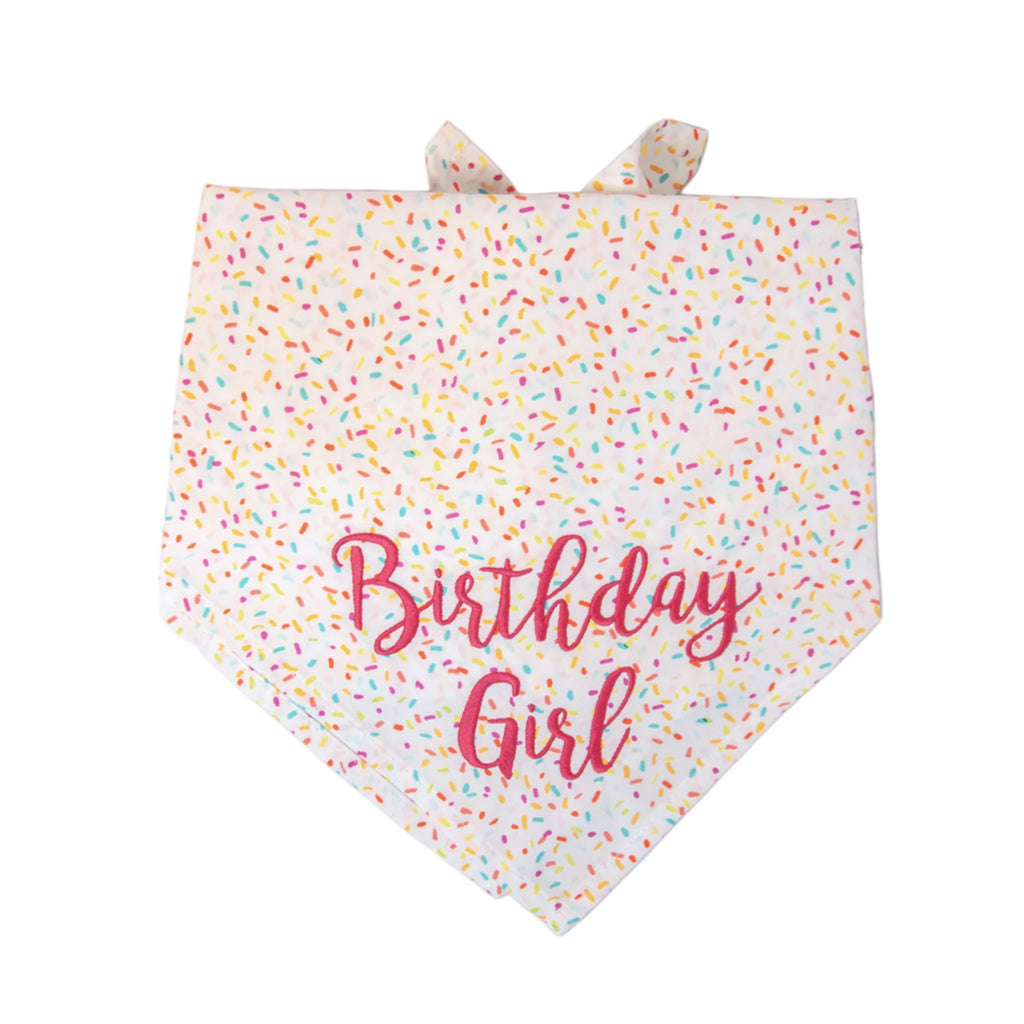Sprinkles birthday girl dog bandana crew La La