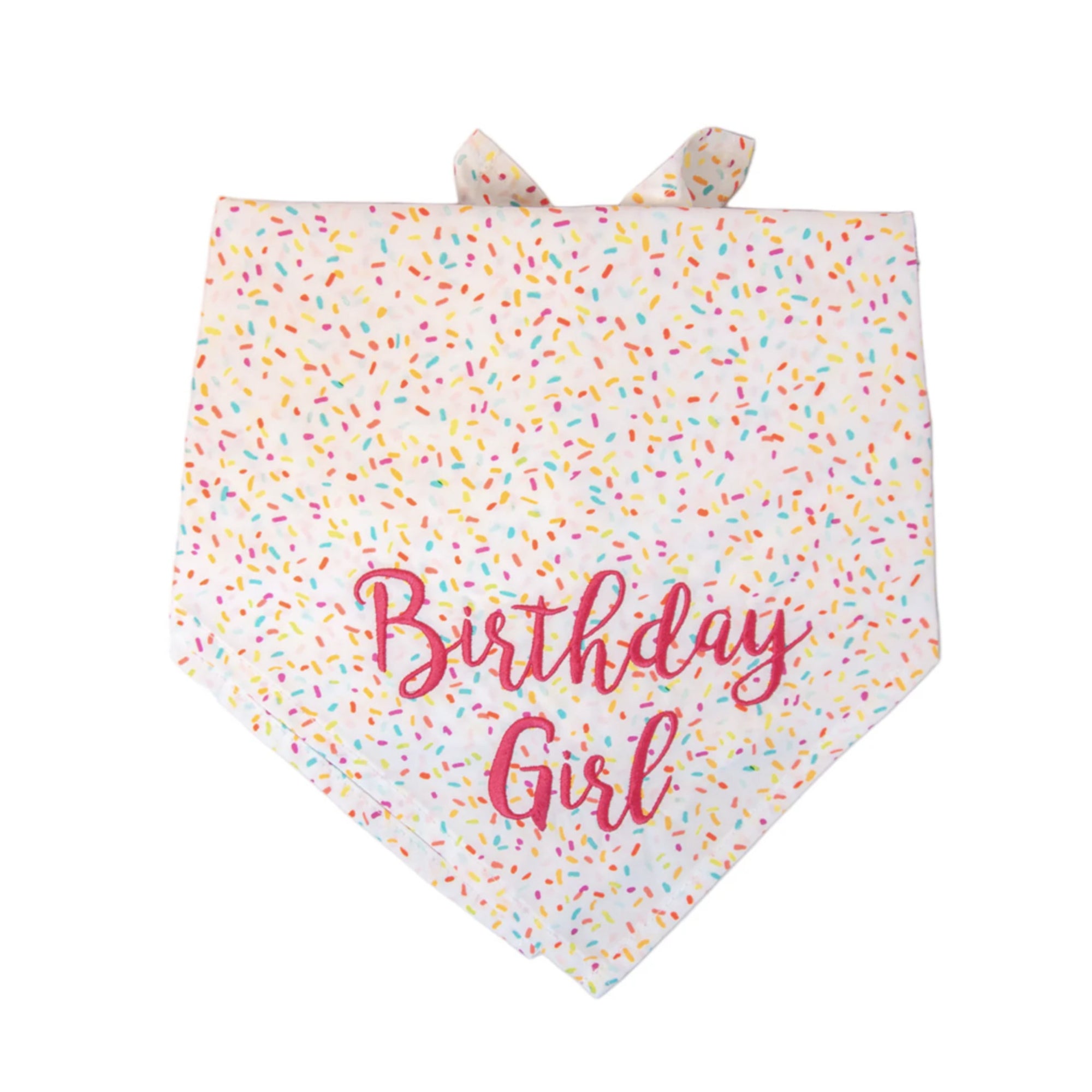 Sprinkles birthday girl dog bandana crew La La