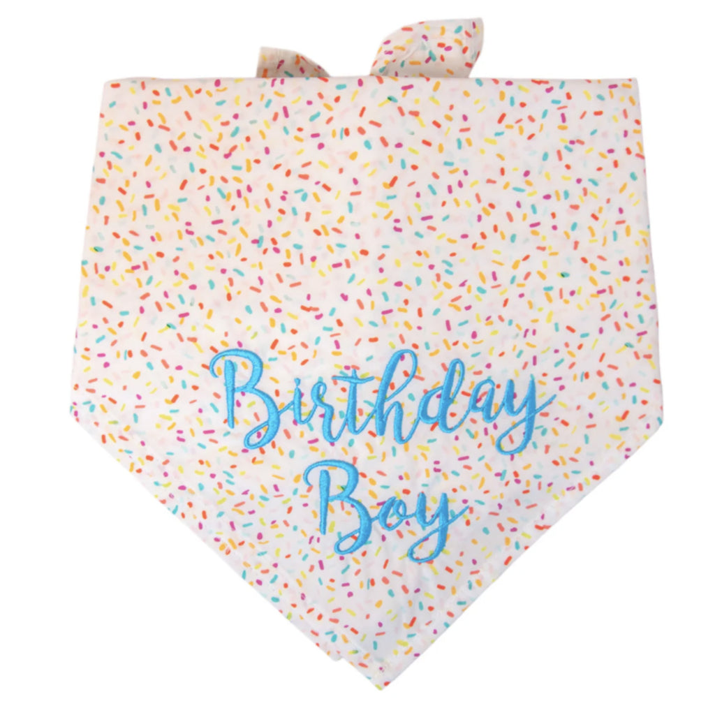 Sprinkles birthday boy dog bandana crew Lala