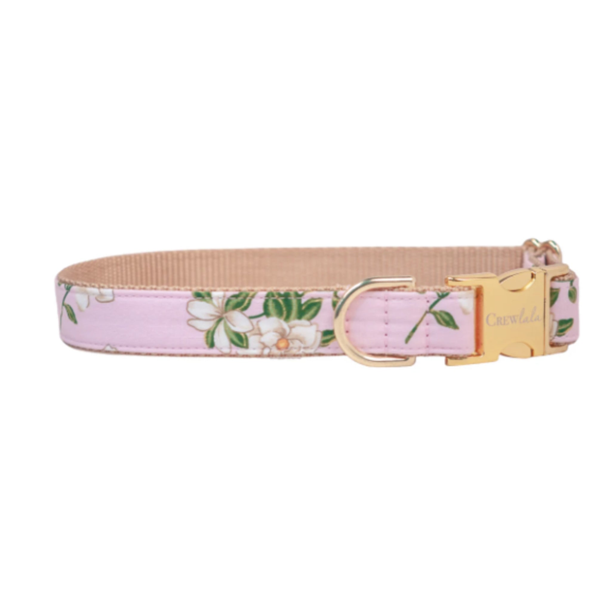 Blush Magnolias Belle Bow dog collar