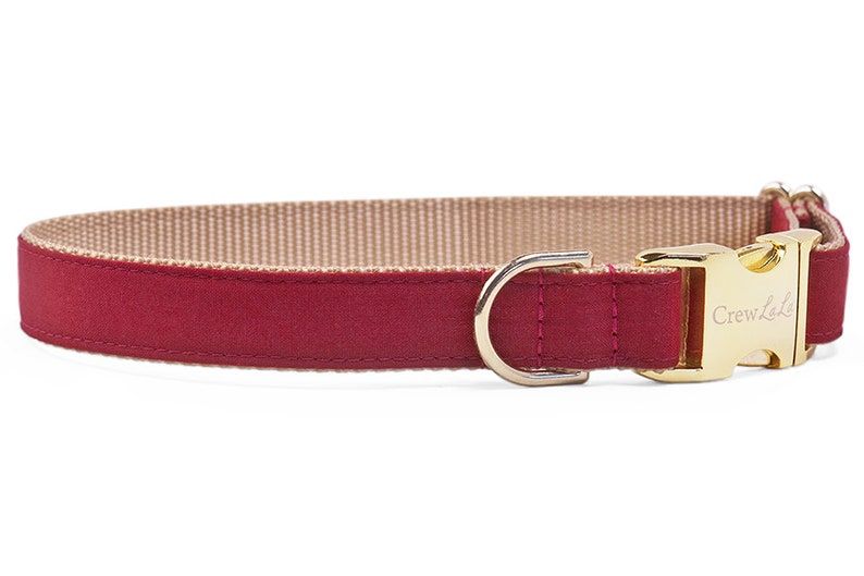 Crimson Belle bow dog collar