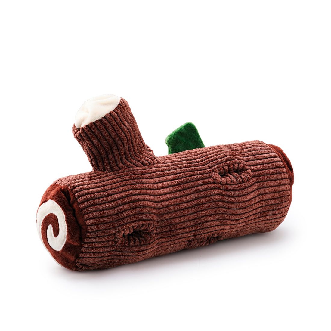 Yule log interactive snuffle toy