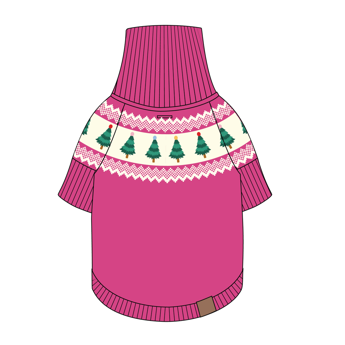 Merry and Bright Fair Isle Dog Sweater