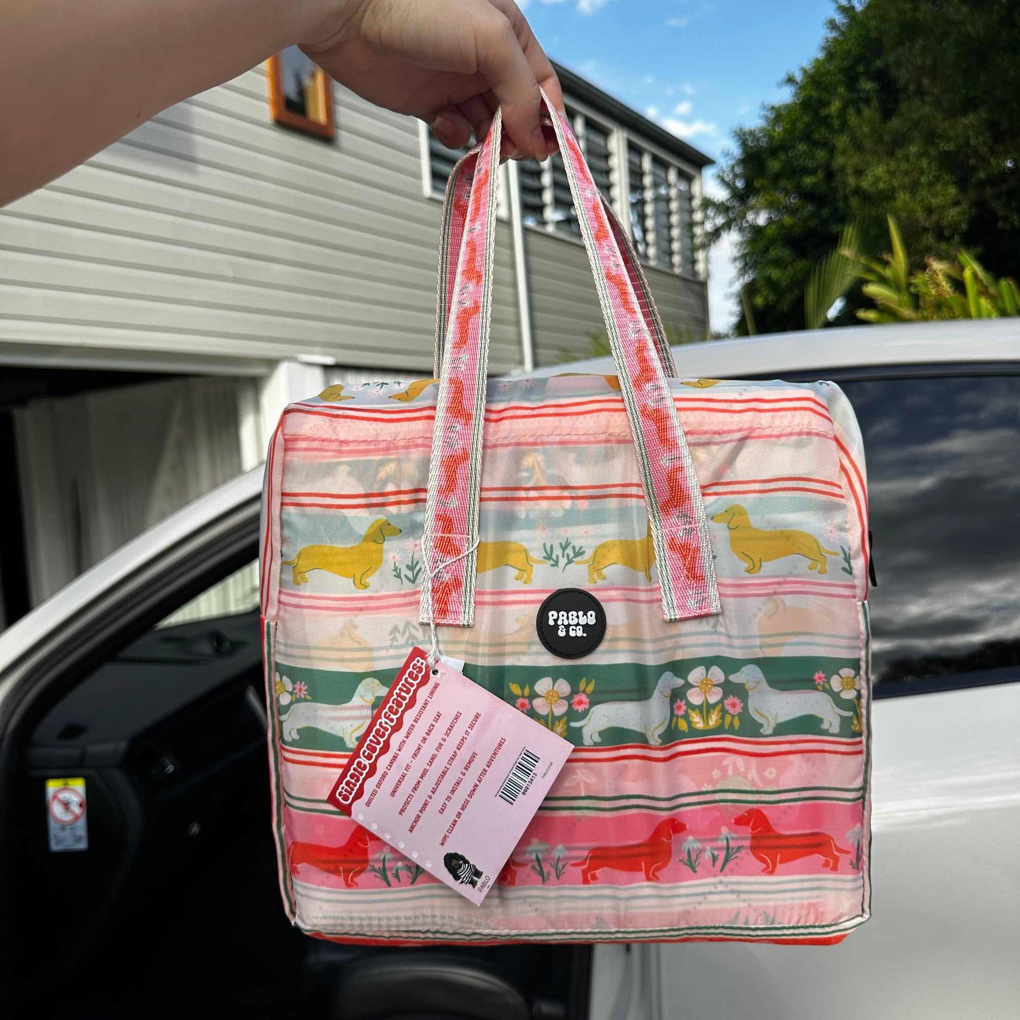 The Blooming Dachshund: Deluxe Single Dog Car Seat Cover