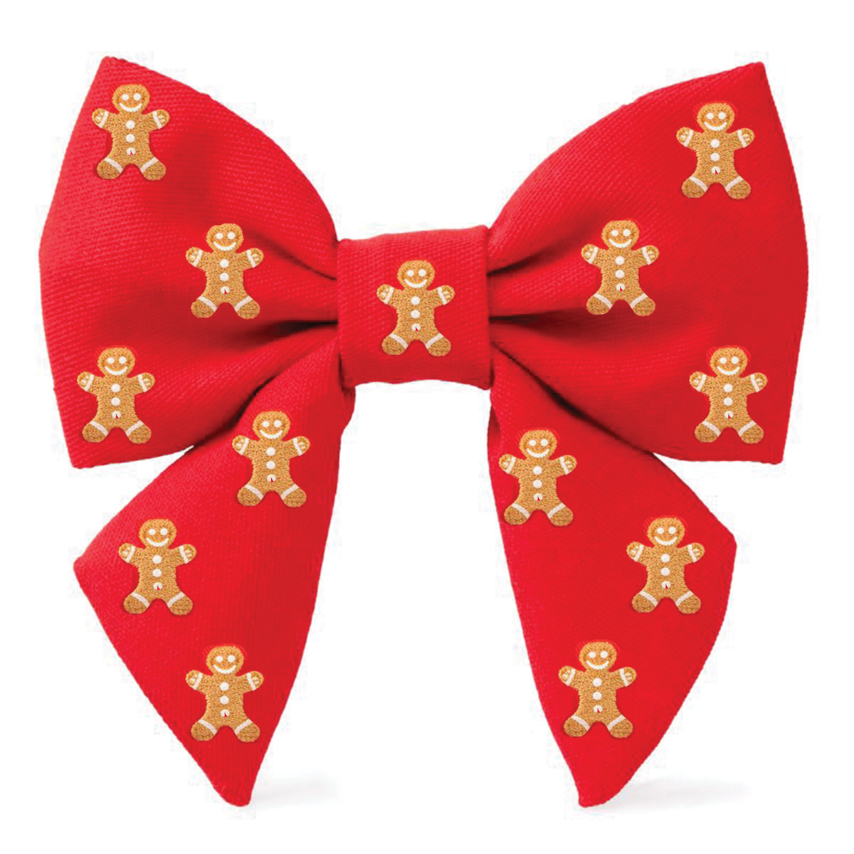 Gingerbread Man Embroidered Lady Dog Bow