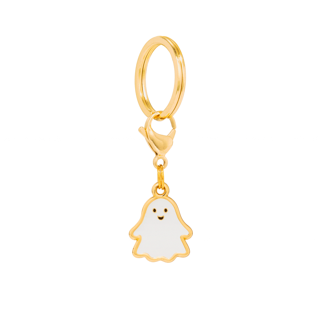 Glow-in-the-Dark Ghost Dog Collar Charm
