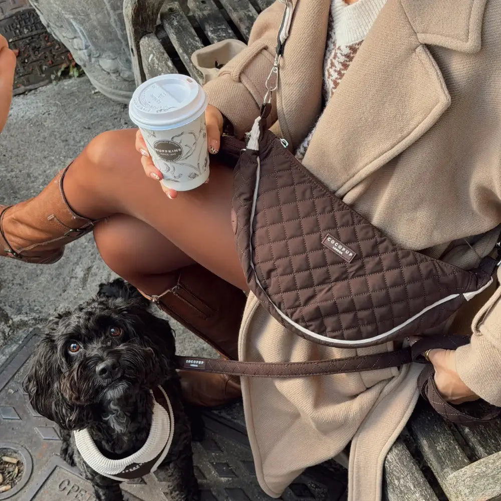 Crossbody Crescent Dog Walking Bag - Burford Quilted