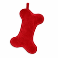 Cranberry Velvet Dog Christmas Stocking