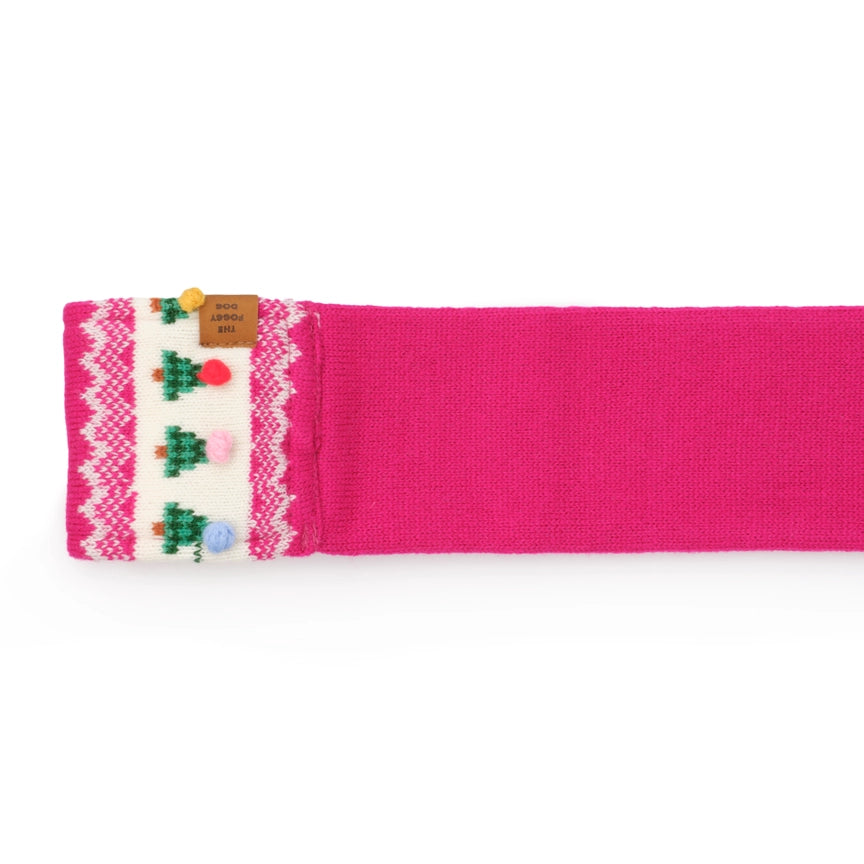 Merry and Bright Fair Isle Knit Dog Scarf