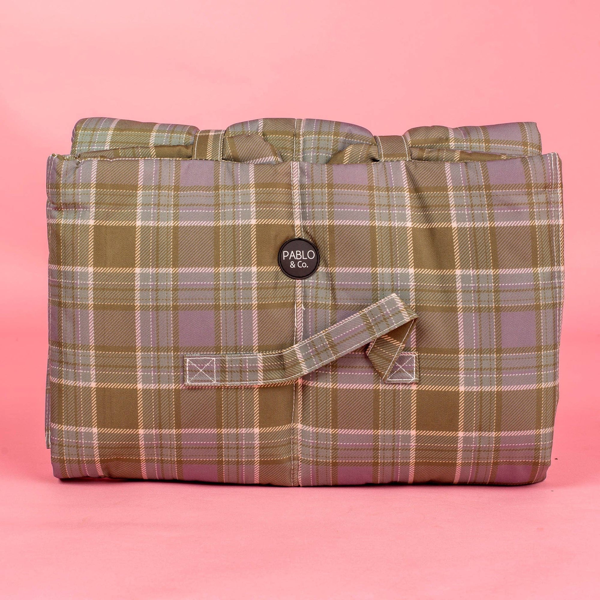 Deluxe Travel Mat: Green Plaid