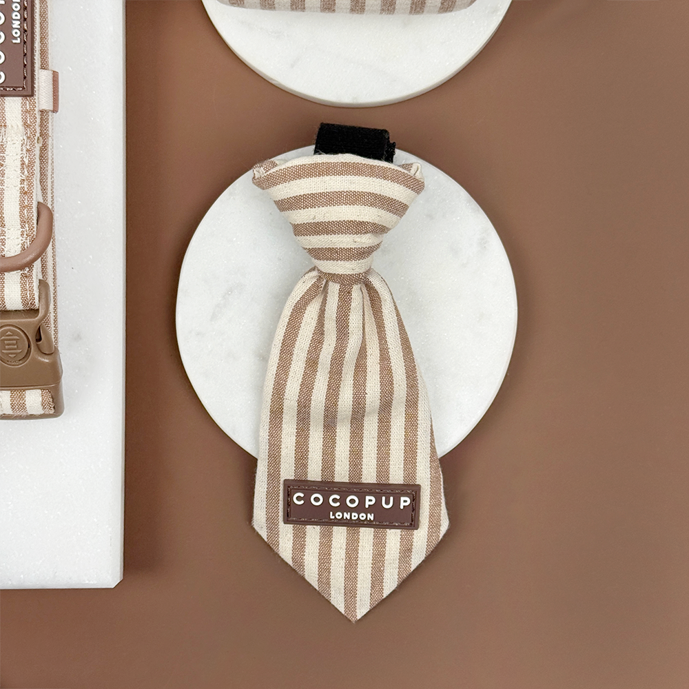 London Linen Stripes Dog Tie