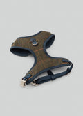 Hackett x Hugo Hudson Dark Green Checked Tweed Dog Harness