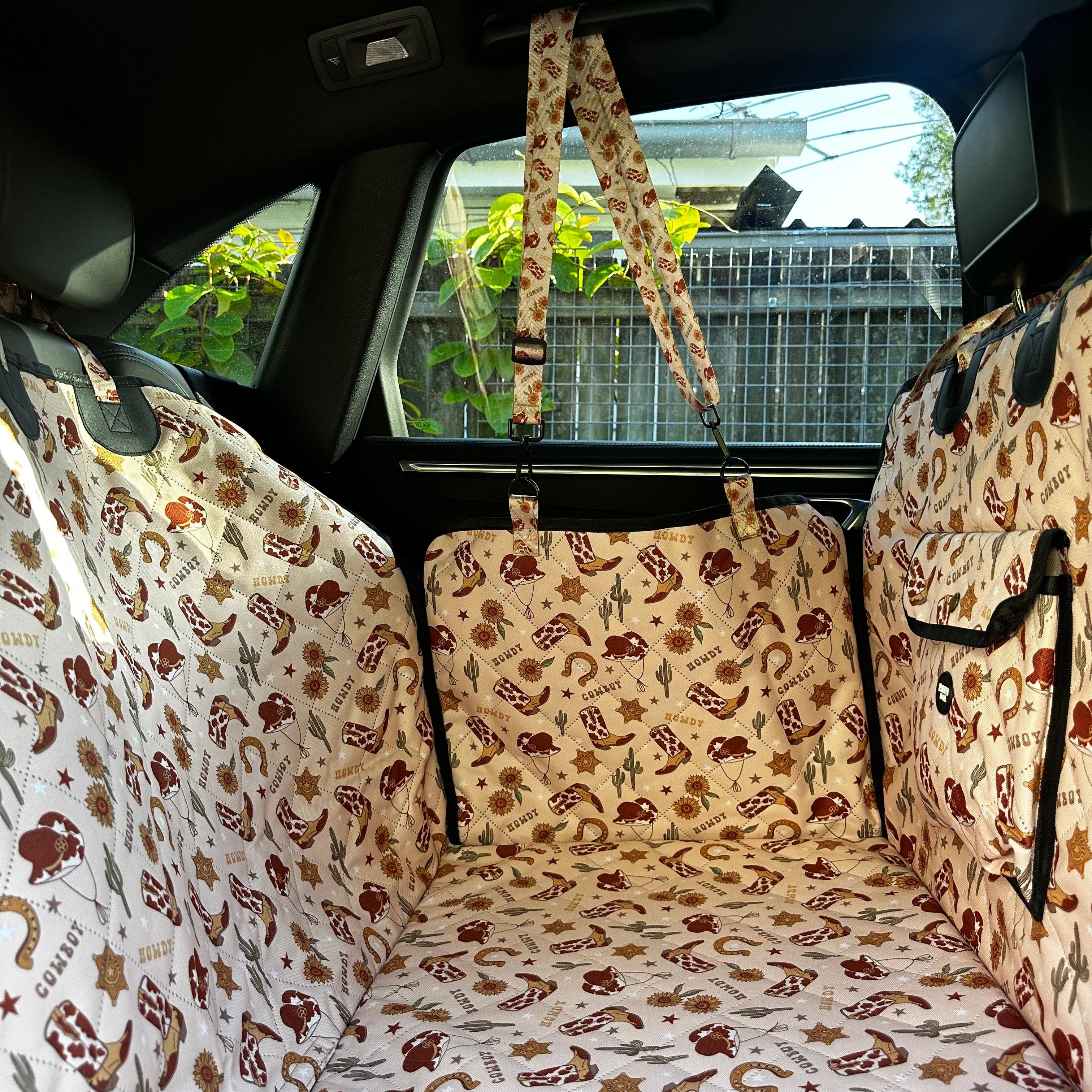 Howdy: Deluxe Hard Base Hammock Car Seat Cover