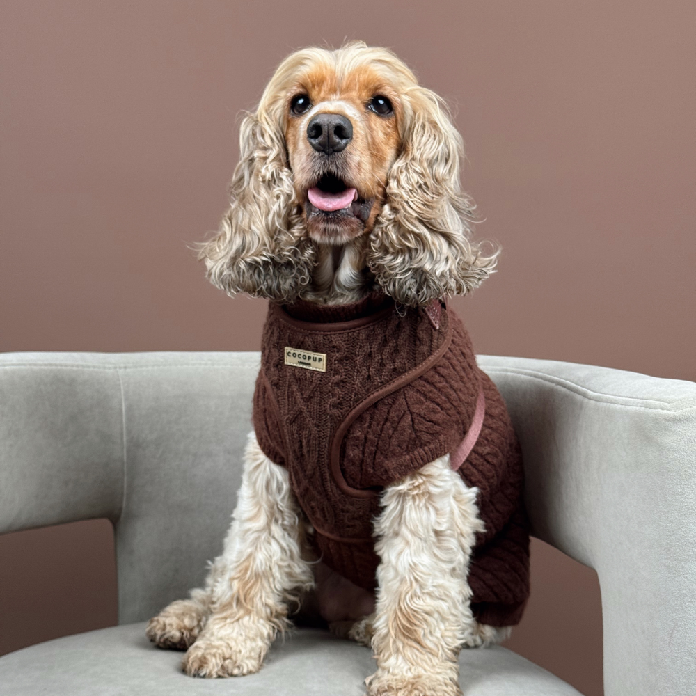 Cable Knit Jumper - Hot Coco
