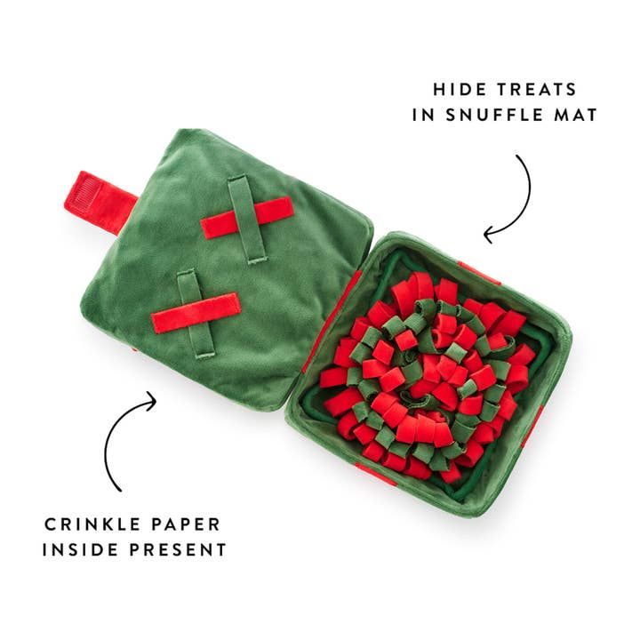 Christmas Present Interactive Snuffle Dog Toy