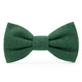 Evergreen Herringbone Dog Bow Tie