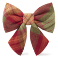 Orchard Plaid Flannel Lady Dog Bow