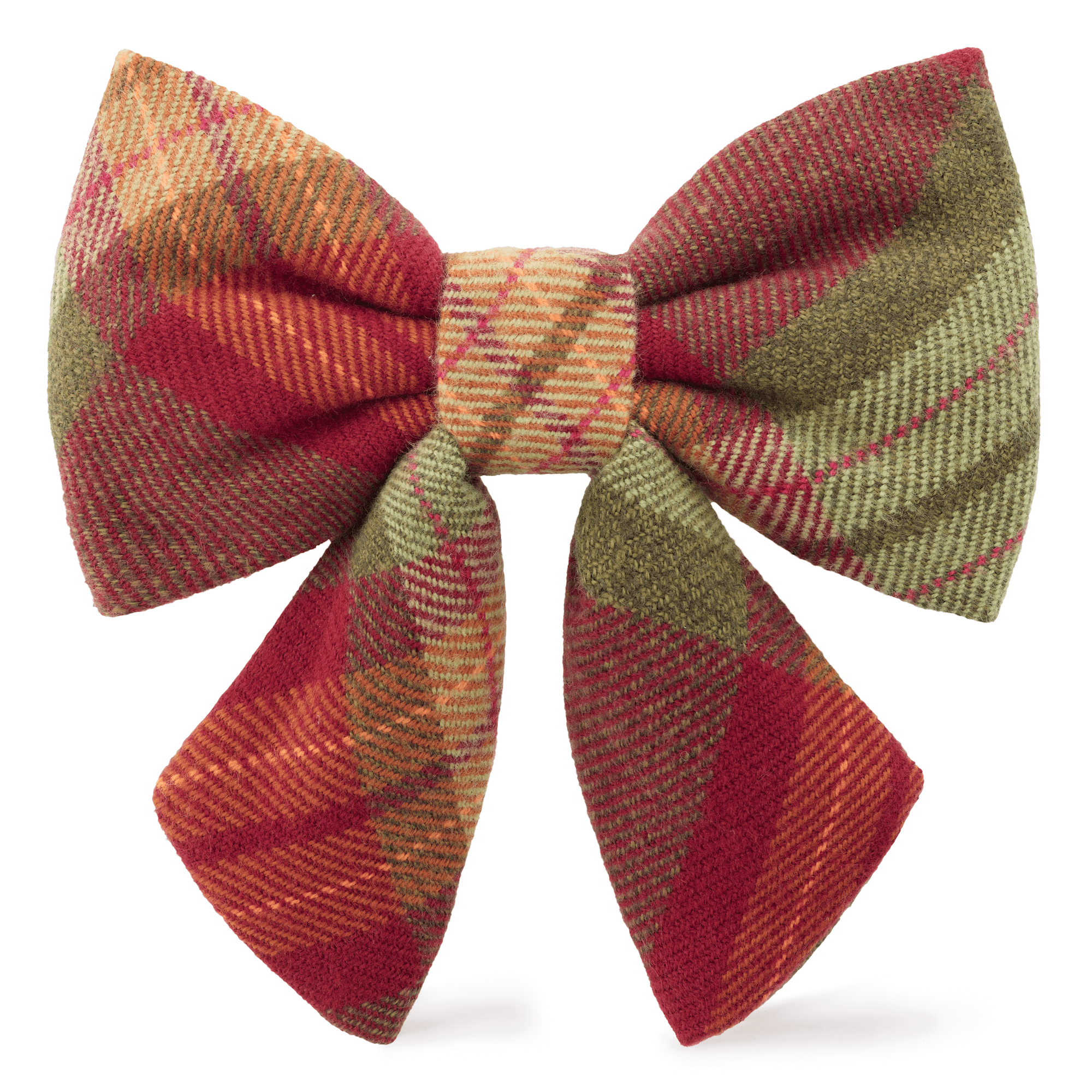 Orchard Plaid Flannel Lady Dog Bow