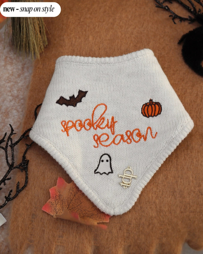 Spooky Season knitted bandana