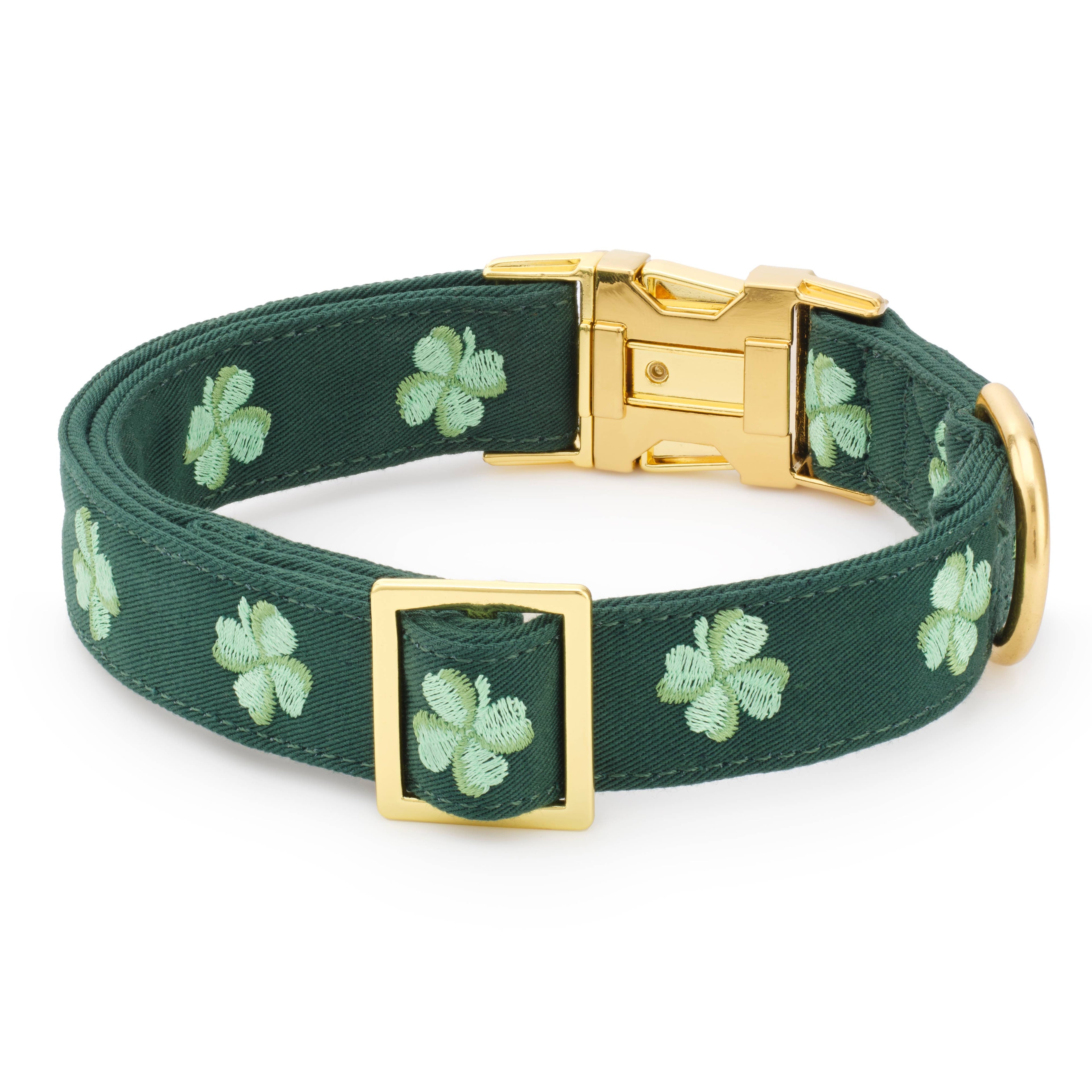 Clover Embroidered Dog Collar