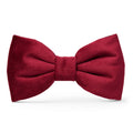 Burgundy Velvet Dog Bow Tie