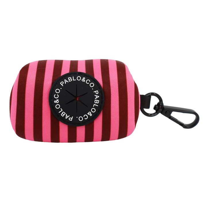 Blushing Stripes poo bag holder