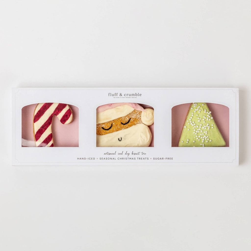 Christmas Iced Dog Biscuit Trio