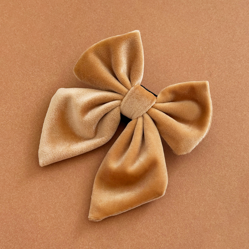 Luxe Velvet Sailor Bow Tie - Mocha